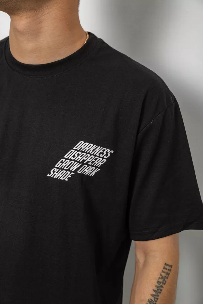 Купить Футболка мужская с принтом, цвет черный, 244R7411 - Фото №5