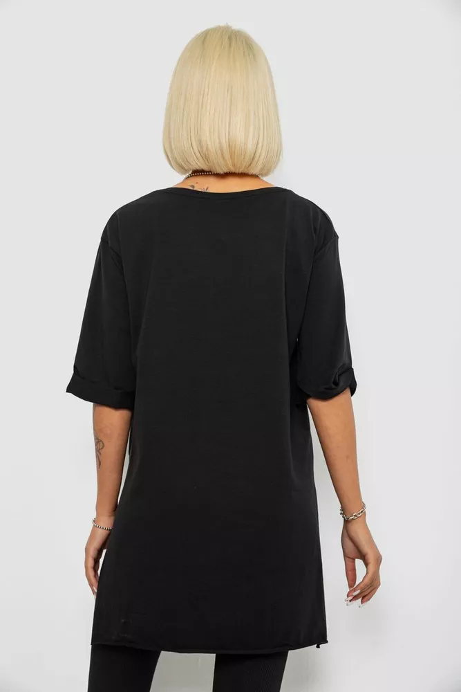 Купить Футболка женская с принтом, цвет черный, 244R2018 - Фото №4