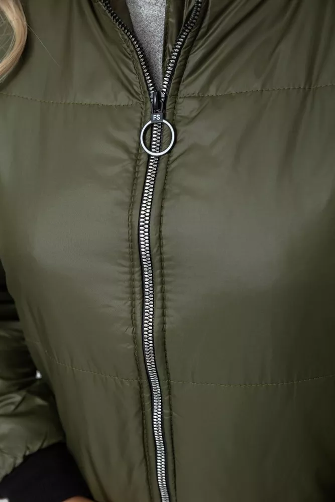 Купити Куртка жіноча демісезонна, колір хакі, 244R1505 - Фото №5