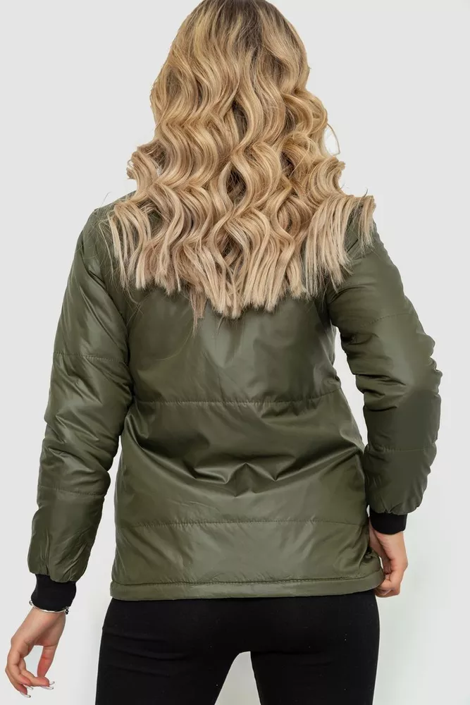 Купити Куртка жіноча демісезонна, колір хакі, 244R1505 - Фото №4