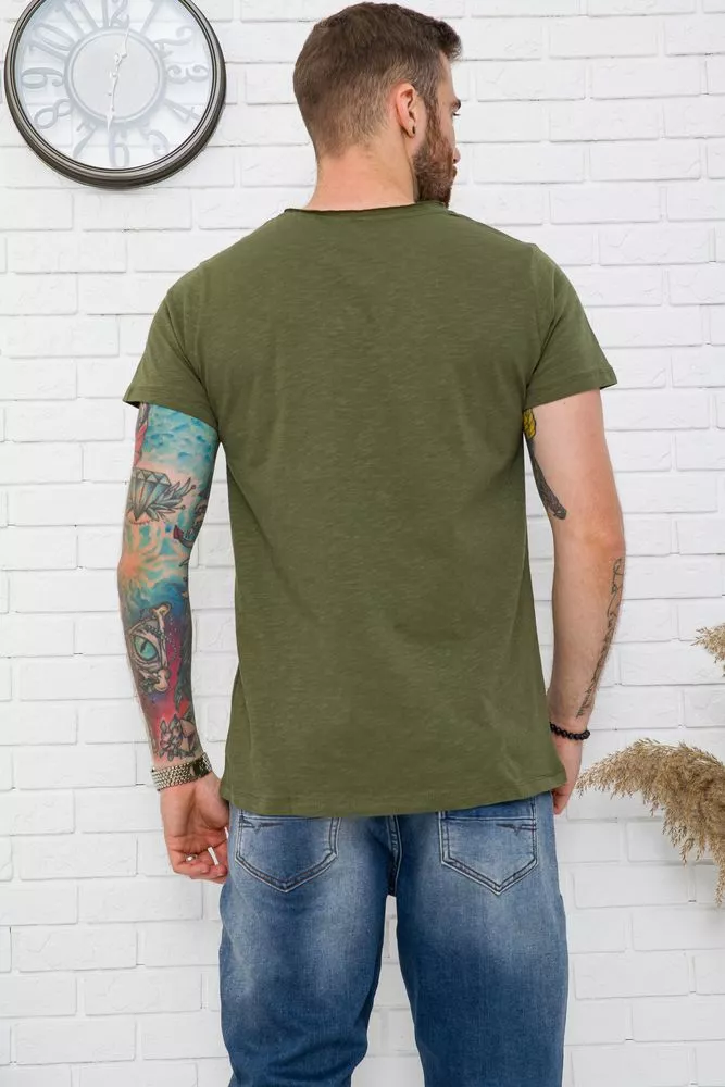 Купити Футболка чоловіча, колір хакі, 119R300 - Фото №3