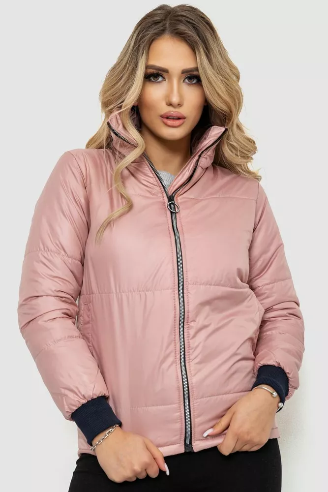 Купити Куртка жіноча демісезонна, колір пудровий, 244R1505 - Фото №1