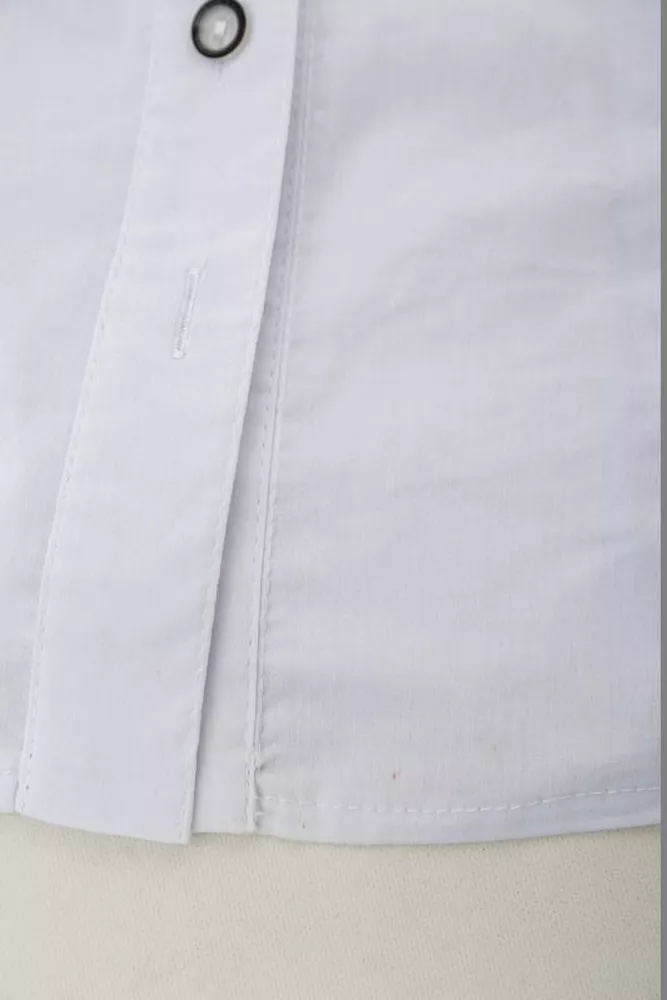 Купить Рубашка женская однотонная  -уценка, цвет белый, 230R068-1-U-280 - Фото №7