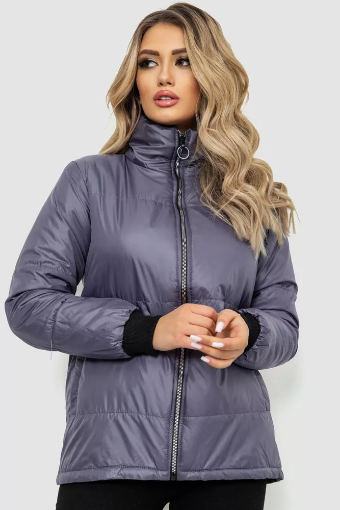 Купити Куртка жіноча демісезонна, колір темно-бузковий, 244R1505 - Фото №1