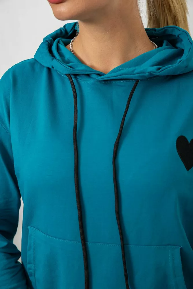 Купити Спортивний костюм жіночий двонитка  -уцінка, колір бірюзовий, 214R1419-004-U-14 - Фото №5