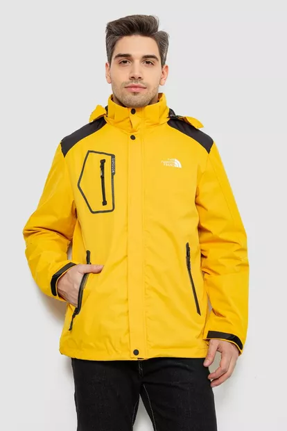 Куртка чоловіча демісезонна з капюшоном, колір жовтий, 244RL-2515AL