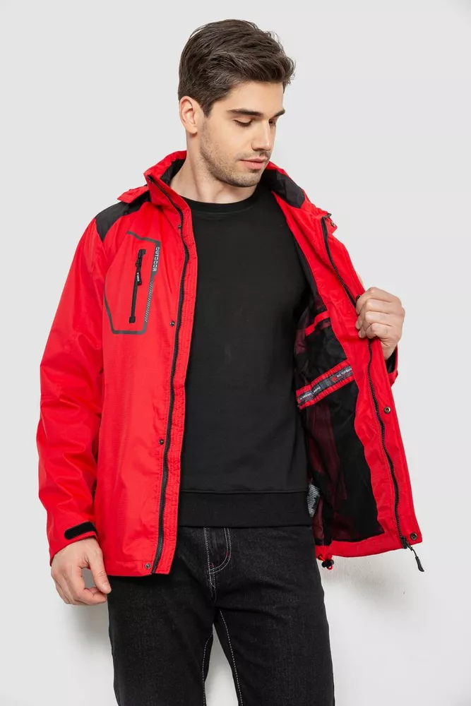 Купить Куртка мужская демисезонная с капюшоном, цвет красный, 244RL-2515AL - Фото №4