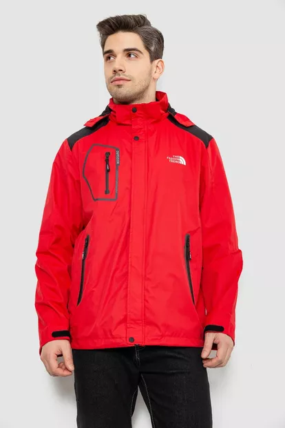 Куртка чоловіча демісезонна з капюшоном, колір червоний, 244RL-2515AL