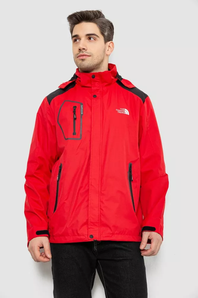 Купить Куртка мужская демисезонная с капюшоном, цвет красный, 244RL-2515AL - Фото №1