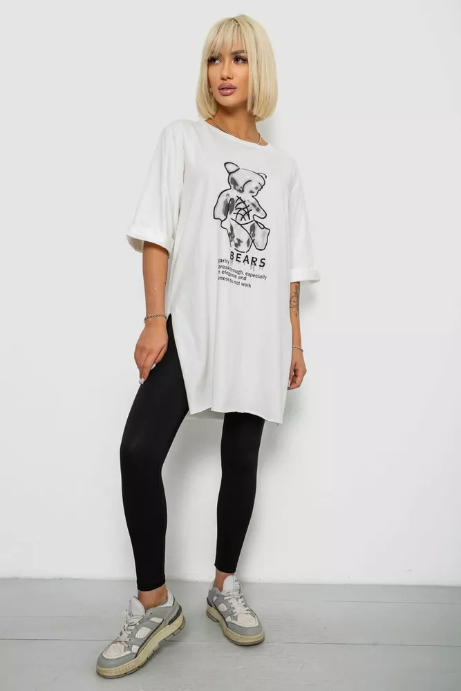 Купить Футболка женская с принтом, цвет молочный, 244R2018 - Фото №2