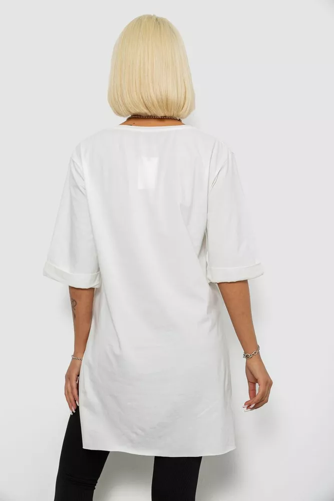 Купить Футболка женская с принтом, цвет молочный, 244R2018 - Фото №4