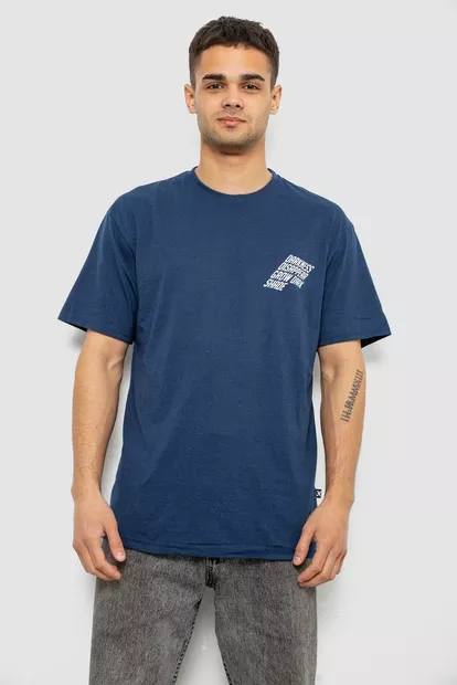 Футболка чоловіча з принтом, колір синій, 244R7411