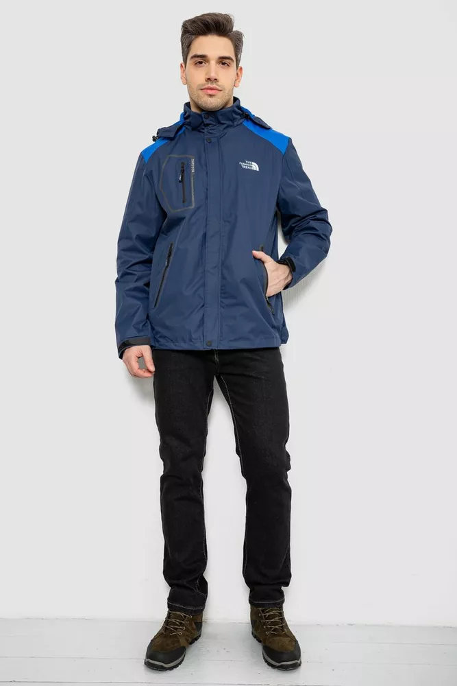 Купить Куртка мужская демисезонная с капюшоном, цвет синий, 244RL-2515AL - Фото №2