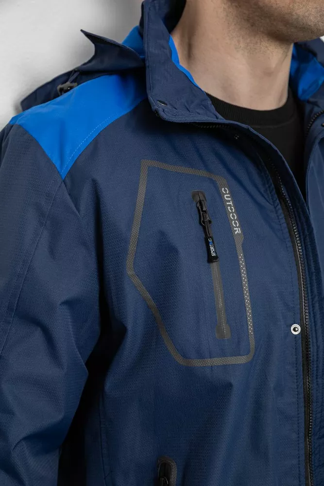 Купить Куртка мужская демисезонная с капюшоном, цвет синий, 244RL-2515AL - Фото №7