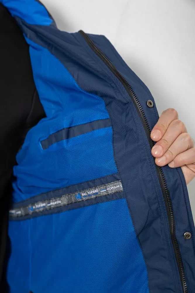 Купить Куртка мужская демисезонная с капюшоном, цвет синий, 244RL-2515AL - Фото №8