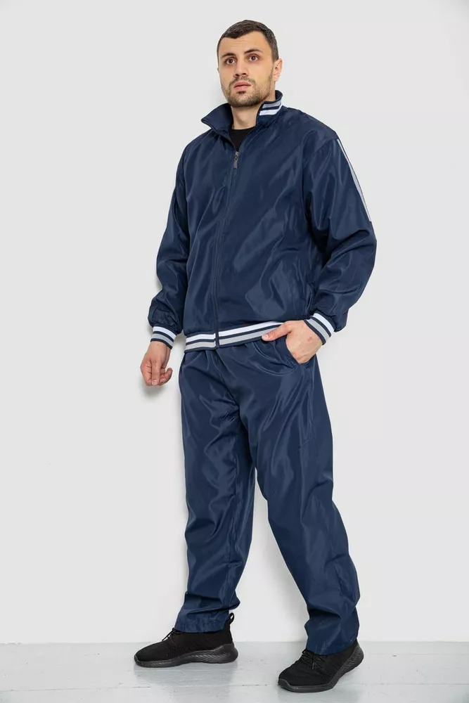 Купити Спорт чоловічий костюм  -уцінка, колір синій, 244R901-U-1 - Фото №3
