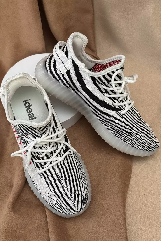 Купити Кросівки чоловічі текстиль, колір чорно-білий, 243R350-1 оптом - Фото №3