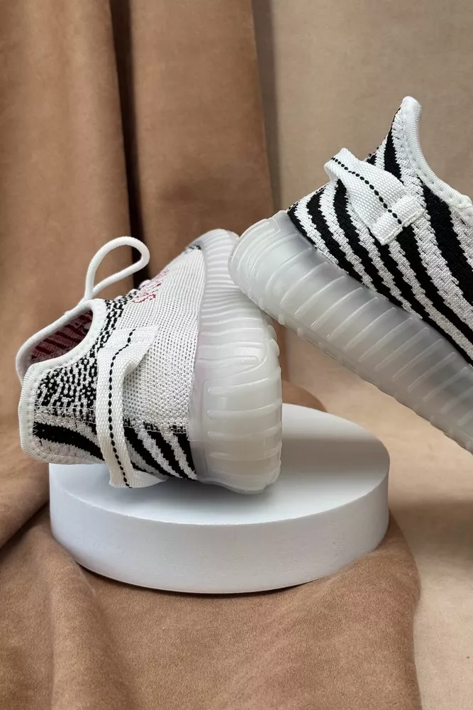 Купити Кросівки чоловічі текстиль, колір чорно-білий, 243R350-1 оптом - Фото №4