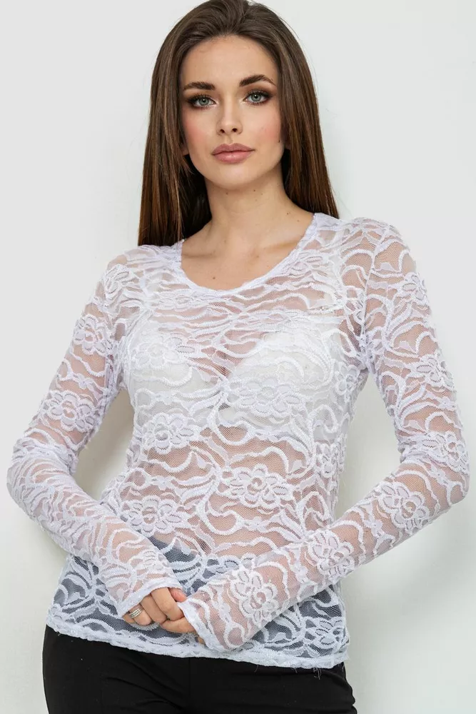 Купить Кофта женская нарядная, цвет белый, 186R622 оптом - Фото №1