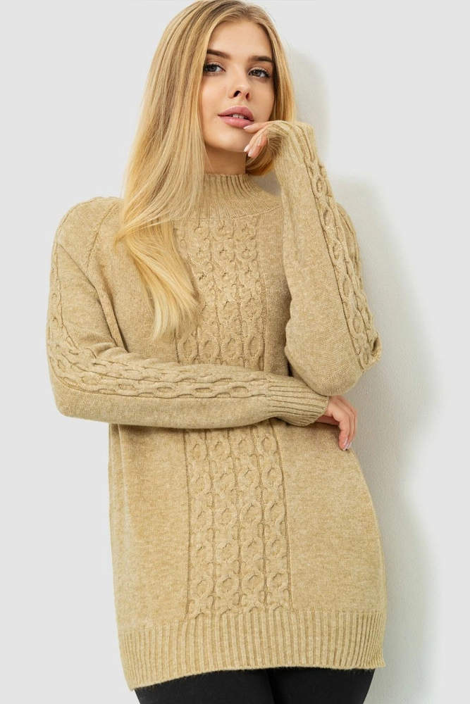 Купить Свитер женский, цвет оливковый, 221R20PCS7 - Фото №1