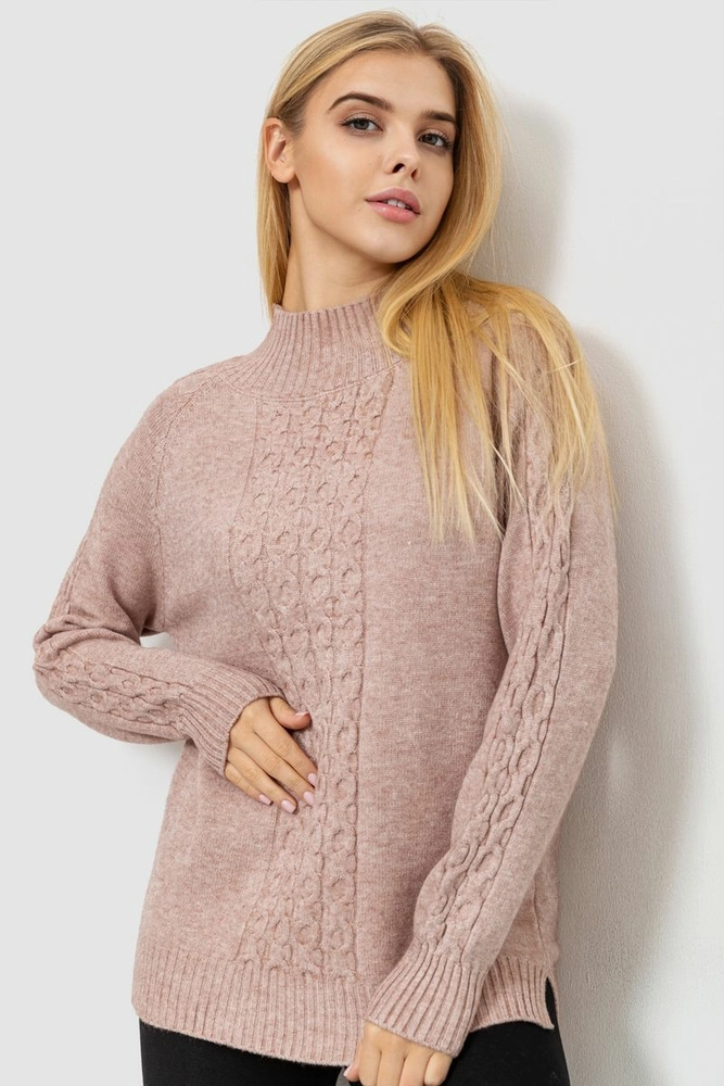 Купити Светр жіночий, колір бежевий, 221R20PCS7 - Фото №1