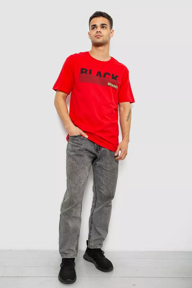 Купити Футболка чоловіча з принтом, колір червоний, 244R356 - Фото №2