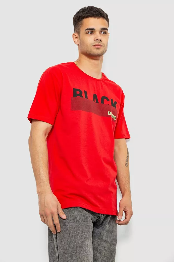 Купити Футболка чоловіча з принтом, колір червоний, 244R356 - Фото №3