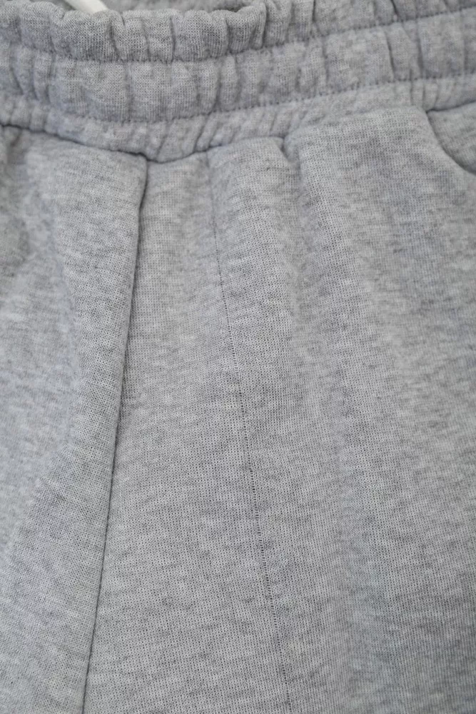 Купить Спортивные штаны женские на флисе  -уценка, цвет светло-серый, 238R57828-1-U - Фото №6