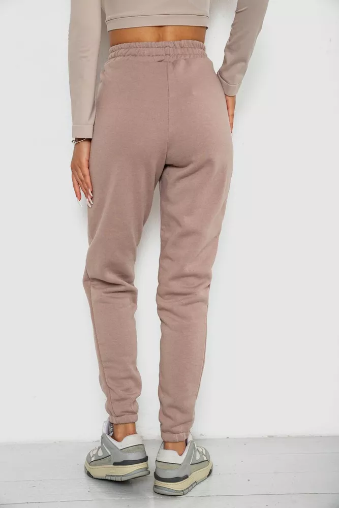 Купить Спортивные штаны женские на флисе  -уценка, цвет мокко, 238R57013-U-7 - Фото №4