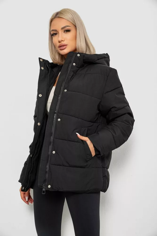 Купить Куртка женская демисезонная  -уценка, цвет черный, 207R004-U-10 - Фото №3