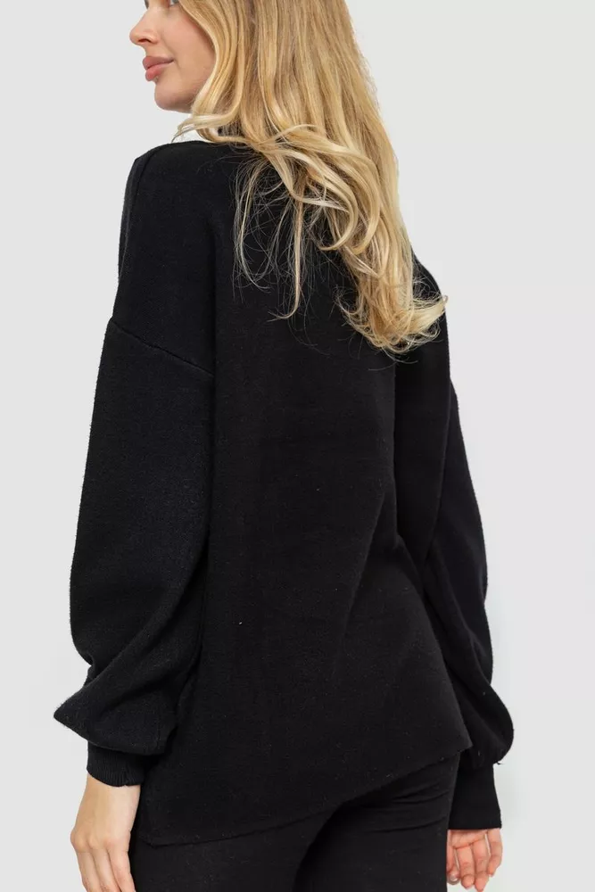 Купить Гольф женский свободного кроя oversize, цвет черный, 204R165 - Фото №4