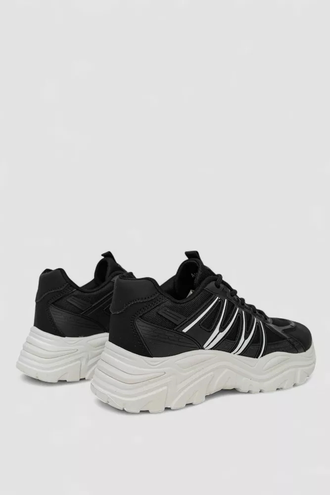 Купить Кроссовки женские, цвет черно-белый, 248RA120 оптом - Фото №4