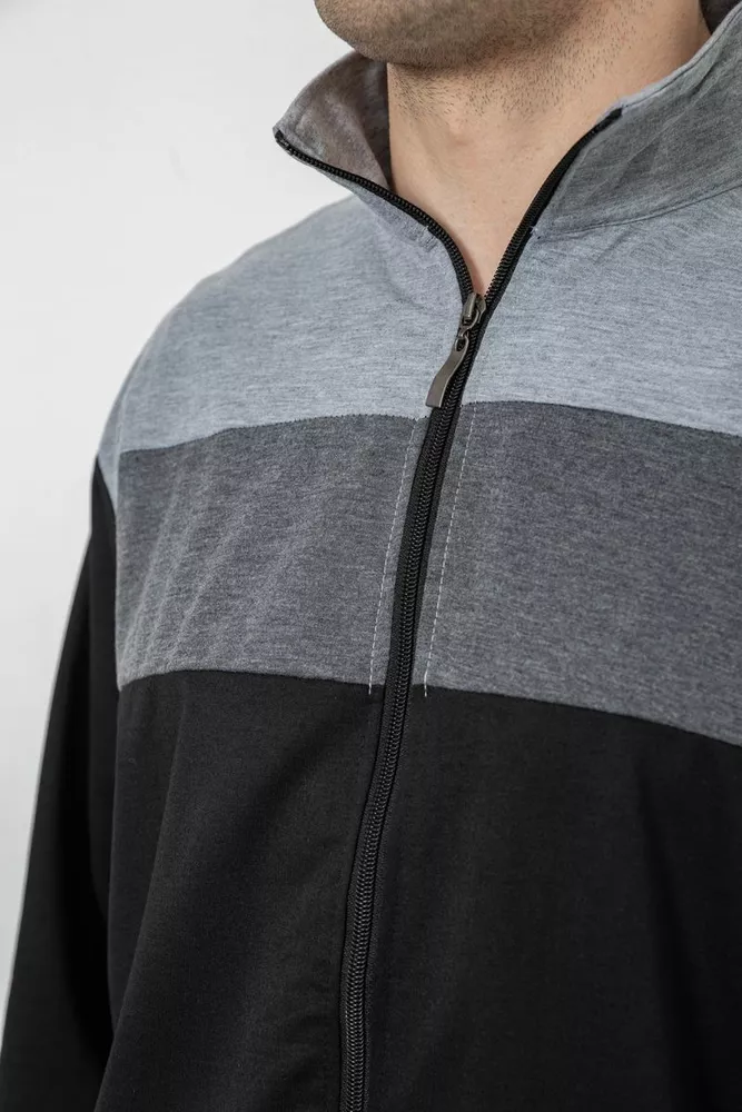 Купить Спортивный костюм мужской, цвет черно-серый, 244R9160 - Фото №5