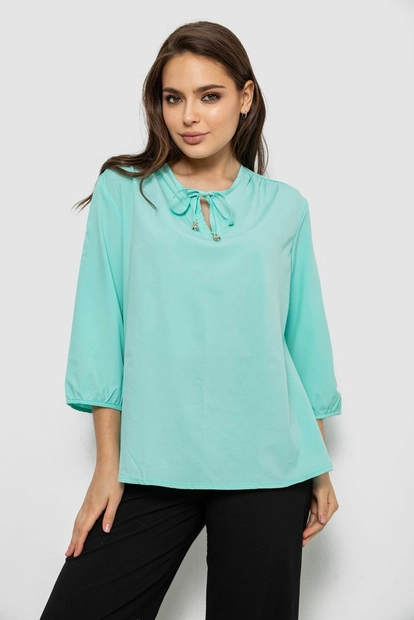 Блуза женская однотонная, цвет мятный, 230R87