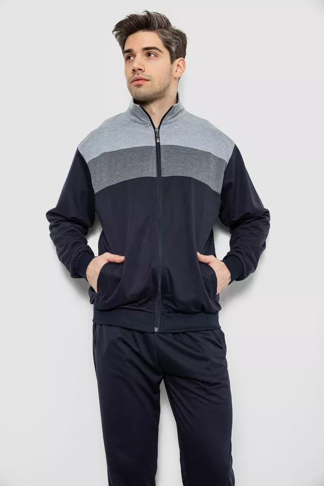 Купить Спортивный костюм мужской, цвет сине-серый, 244R9160 - Фото №2