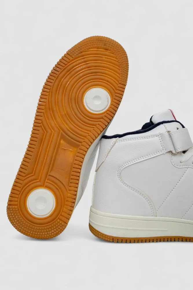 Купити Кросівки чоловічі зимові на хутрі  -уцінка, колір біло-бежевий, 248RH202-U-3 - Фото №5