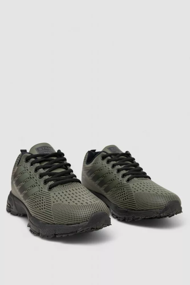 Купить Кроссовки мужские зимние на меху  -уценка, цвет хаки, 248RH215-U - Фото №3