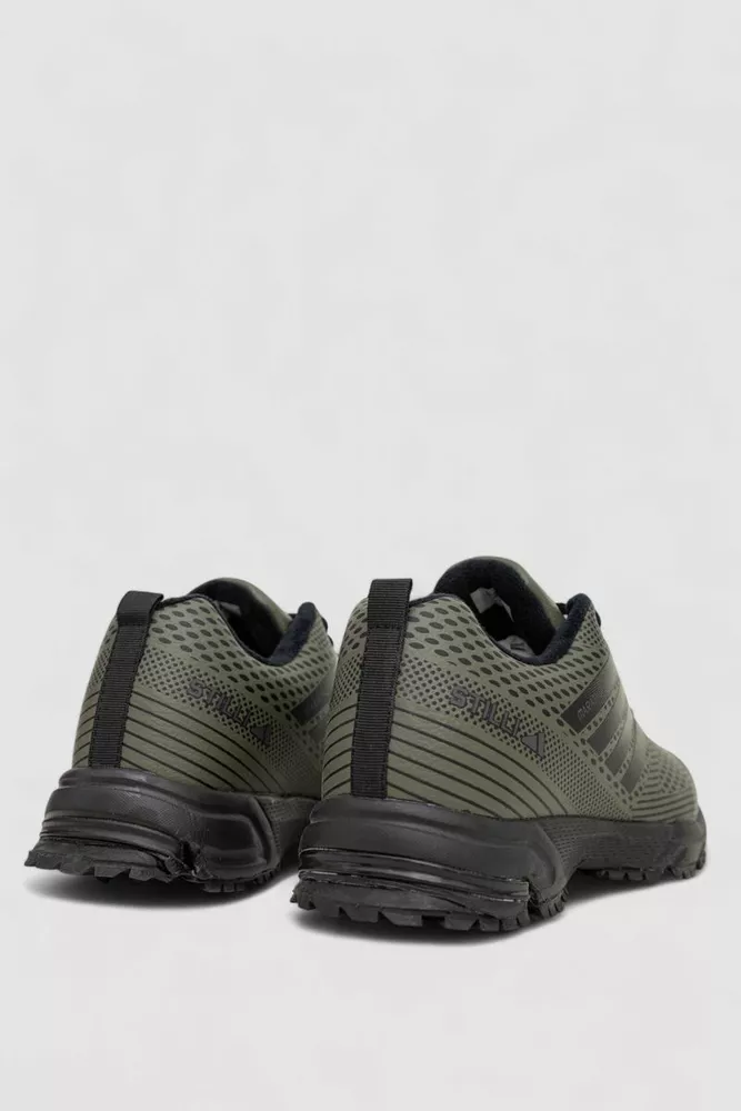 Купить Кроссовки мужские зимние на меху  -уценка, цвет хаки, 248RH215-U - Фото №4