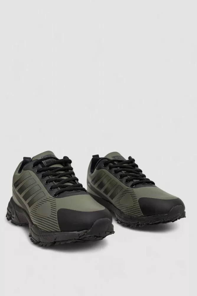 Купить Кроссовки мужские зимние на меху, цвет хаки, 248RH213 - Фото №3