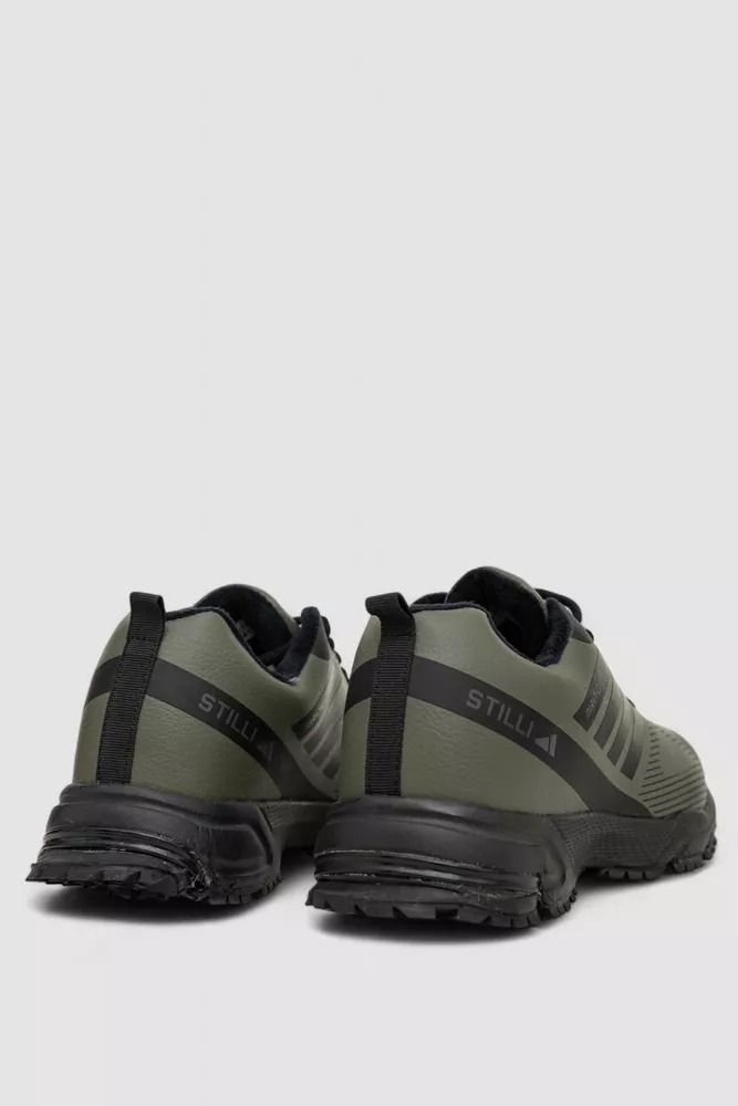 Купить Кроссовки мужские зимние на меху, цвет хаки, 248RH213 - Фото №4