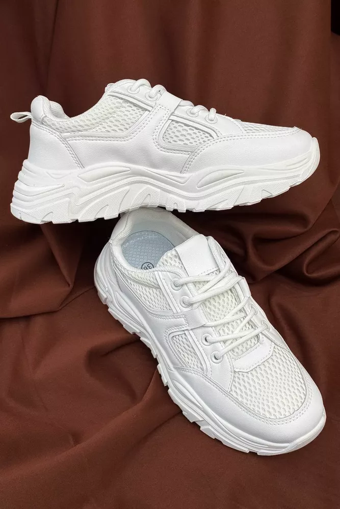 Купить Кроссовки женские демисезонные, цвет белый, 248RA400 - Фото №3