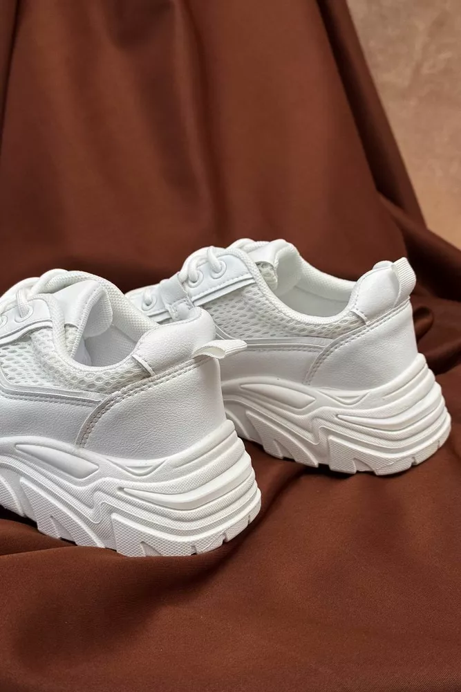 Купить Кроссовки женские демисезонные, цвет белый, 248RA400 - Фото №4