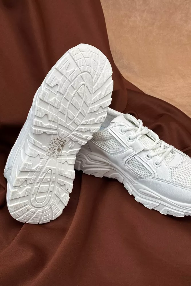 Купить Кроссовки женские демисезонные, цвет белый, 248RA400 - Фото №5