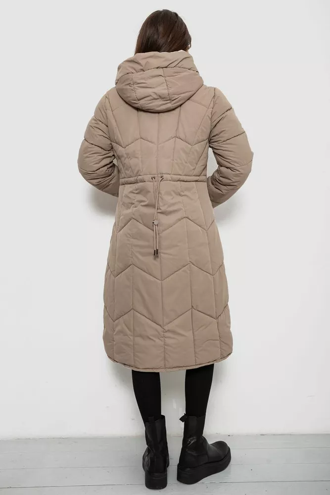 Купить Куртка женская двусторонняя зимняя  -уценка, цвет темно-бежевый, 244R24115-U-2 - Фото №5
