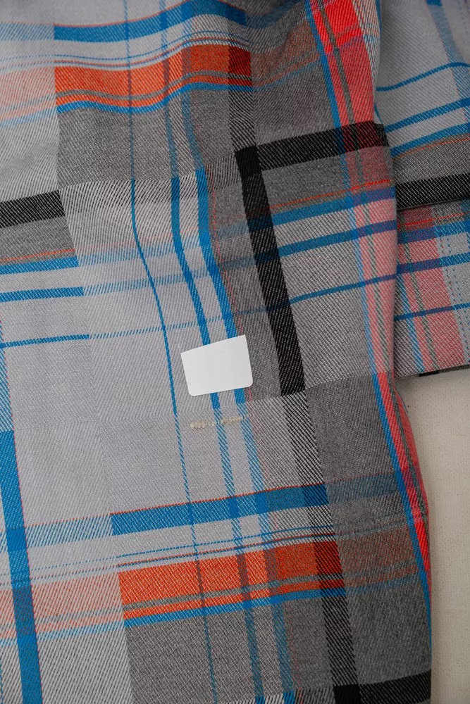 Купить Рубашка женская в клетку  -уценка, цвет серо-красный, 257R505-U - Фото №6