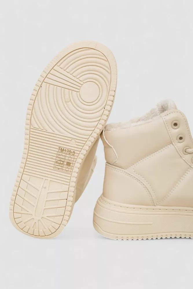 Купити Черевики жіночі зимові на хутрі  -уцінка, колір бежевий, 248RTM170-U-2 - Фото №7