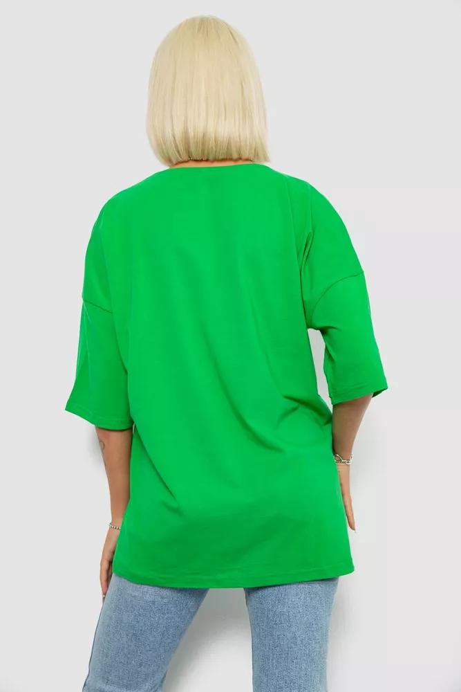 Купити Футболка жіноча з принтом, колір зелений, 244R3008 - Фото №4