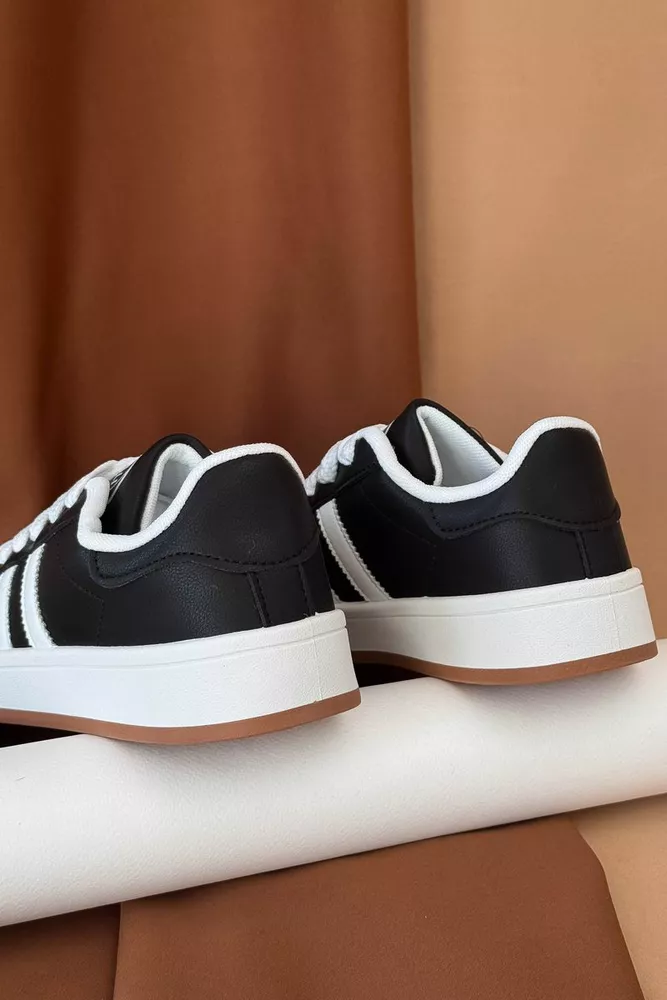 Купить Кеды женские, цвет черно-белый, 248RJH100-12 - Фото №4