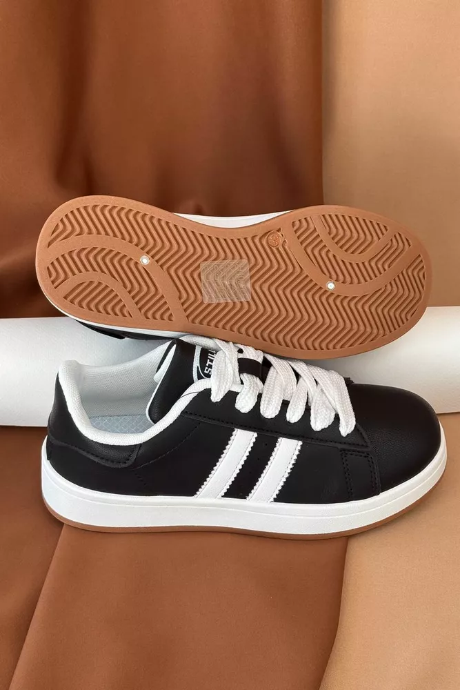 Купить Кеды женские, цвет черно-белый, 248RJH100-12 - Фото №5