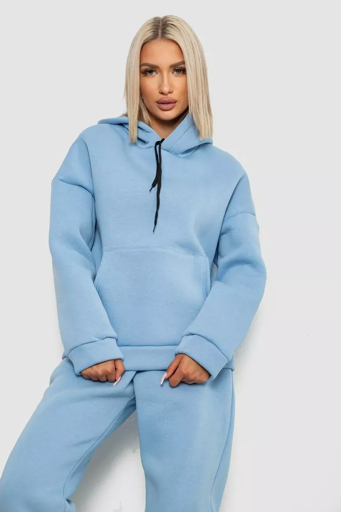 Купить Спортивный костюм женский на флисе, цвет голубой, 238R5726 - Фото №2